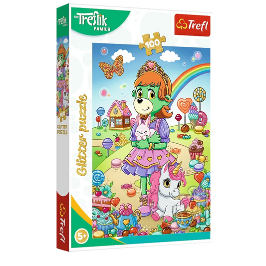 Puzzle Glitter 100 Peças Treflik Family