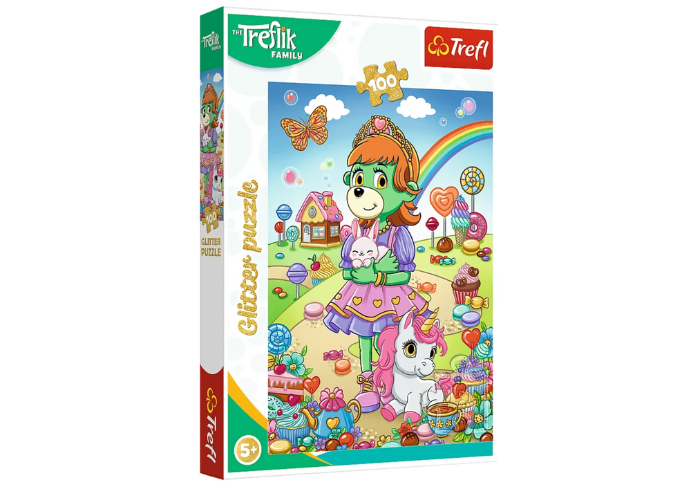 Puzzle Glitter 100 Peças Treflik Family