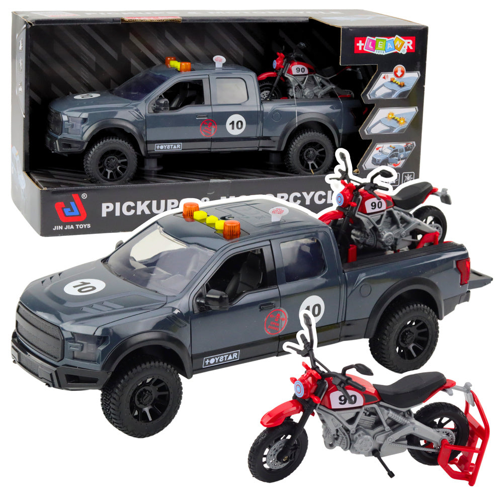Pickup com Motor Luzes e Sons Cinzento 1:12