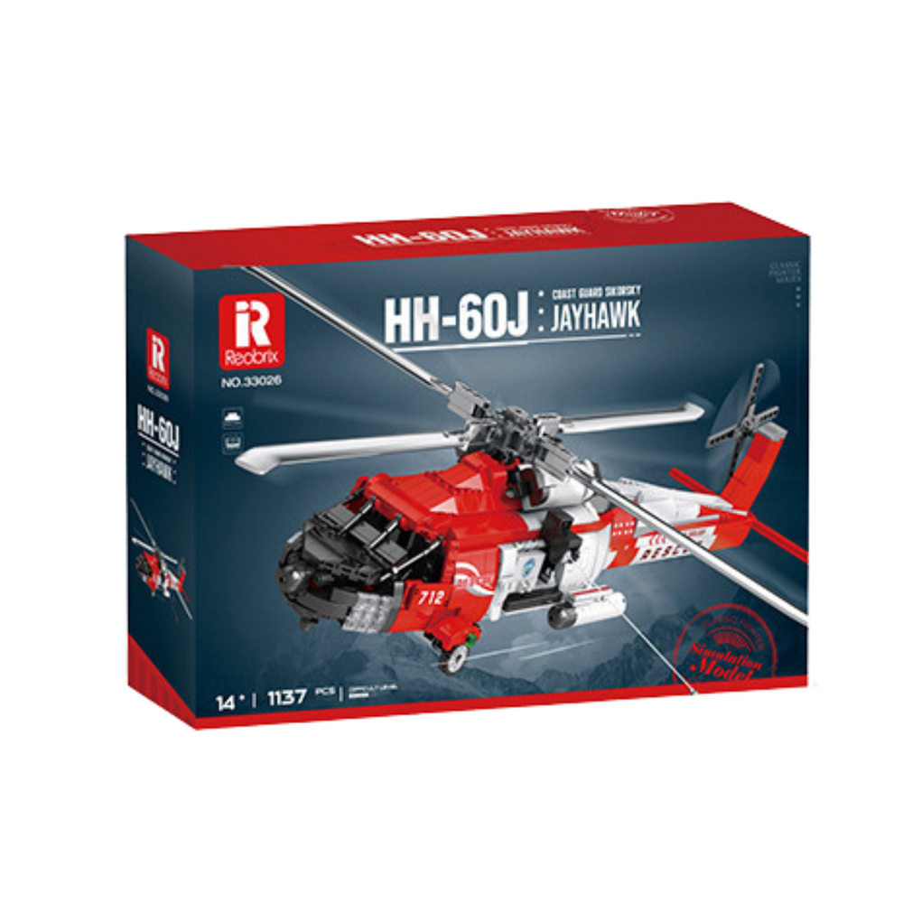Blocos Construção Helicóptero Resgate HH-60J 1137 Peças