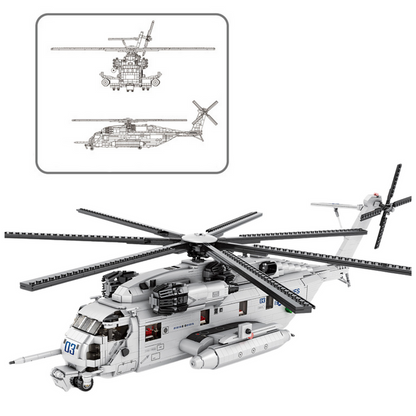 Blocos Construção Helicóptero Transporte 2192 Peças
