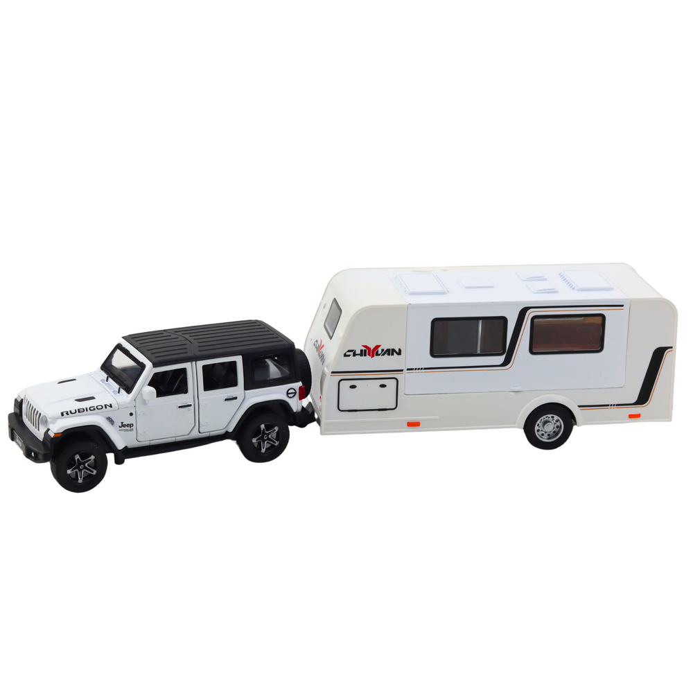 Conjunto Carrinha Off-road Metal Luzes Branco 1:32