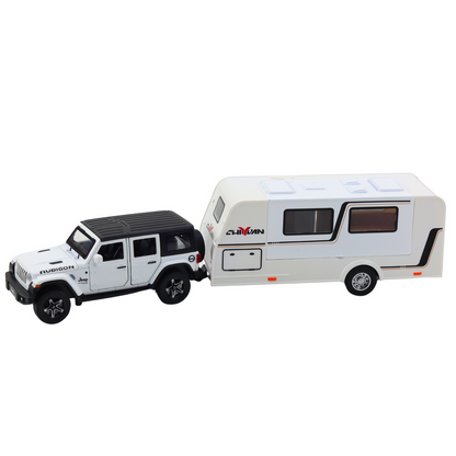 Conjunto Carrinha Off-road Metal Luzes Branco 1:32