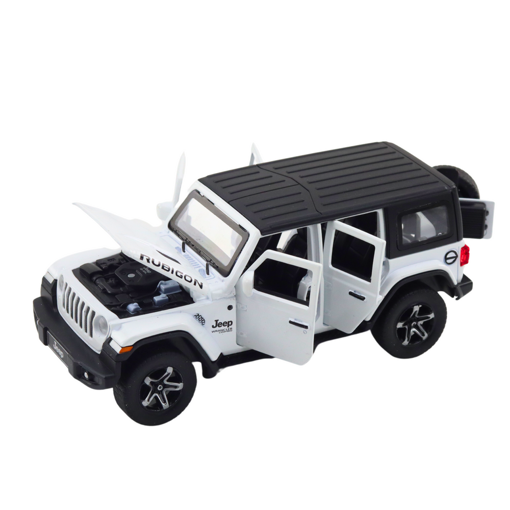 Conjunto Carrinha Off-road Metal Luzes Branco 1:32