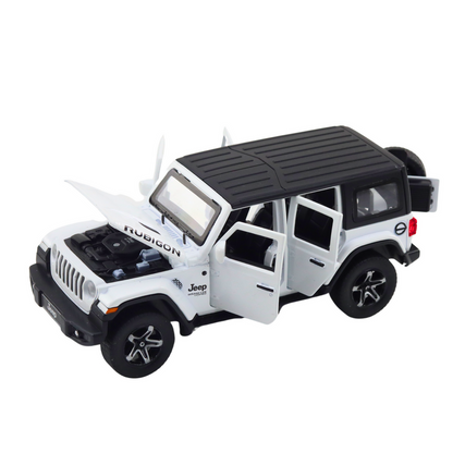 Conjunto Carrinha Off-road Metal Luzes Branco 1:32