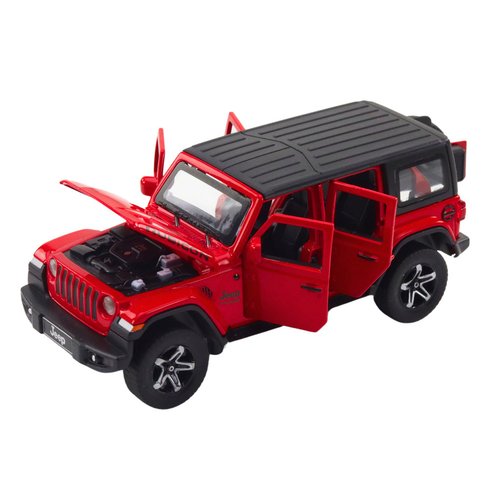 Conjunto Carrinha Off-road Metal Luzes Vermelho 1:32