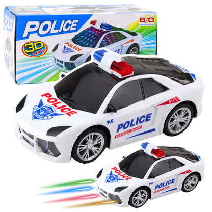 Carro Polícia Interativo Luzes Sons Branco