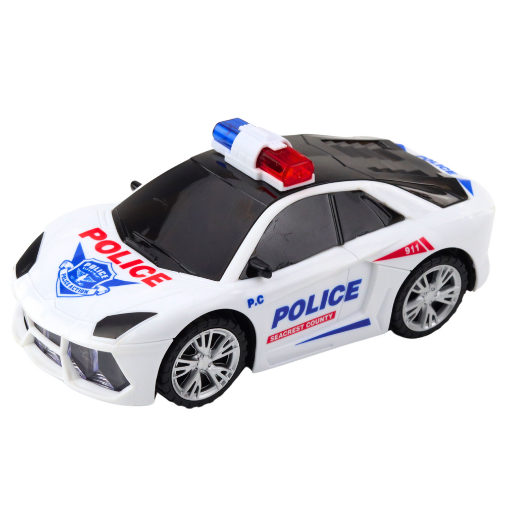 Carro Polícia Interativo Luzes Sons Branco