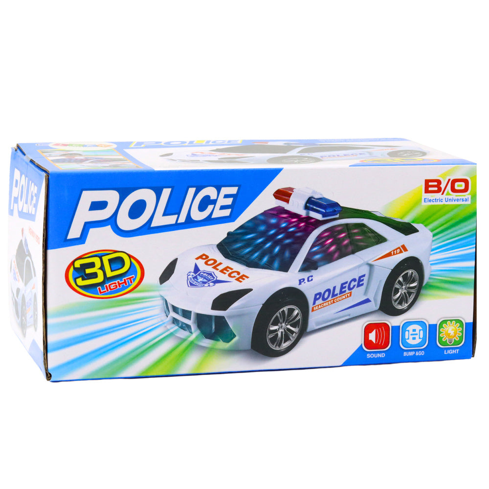Carro Polícia Interativo Luzes Sons Branco