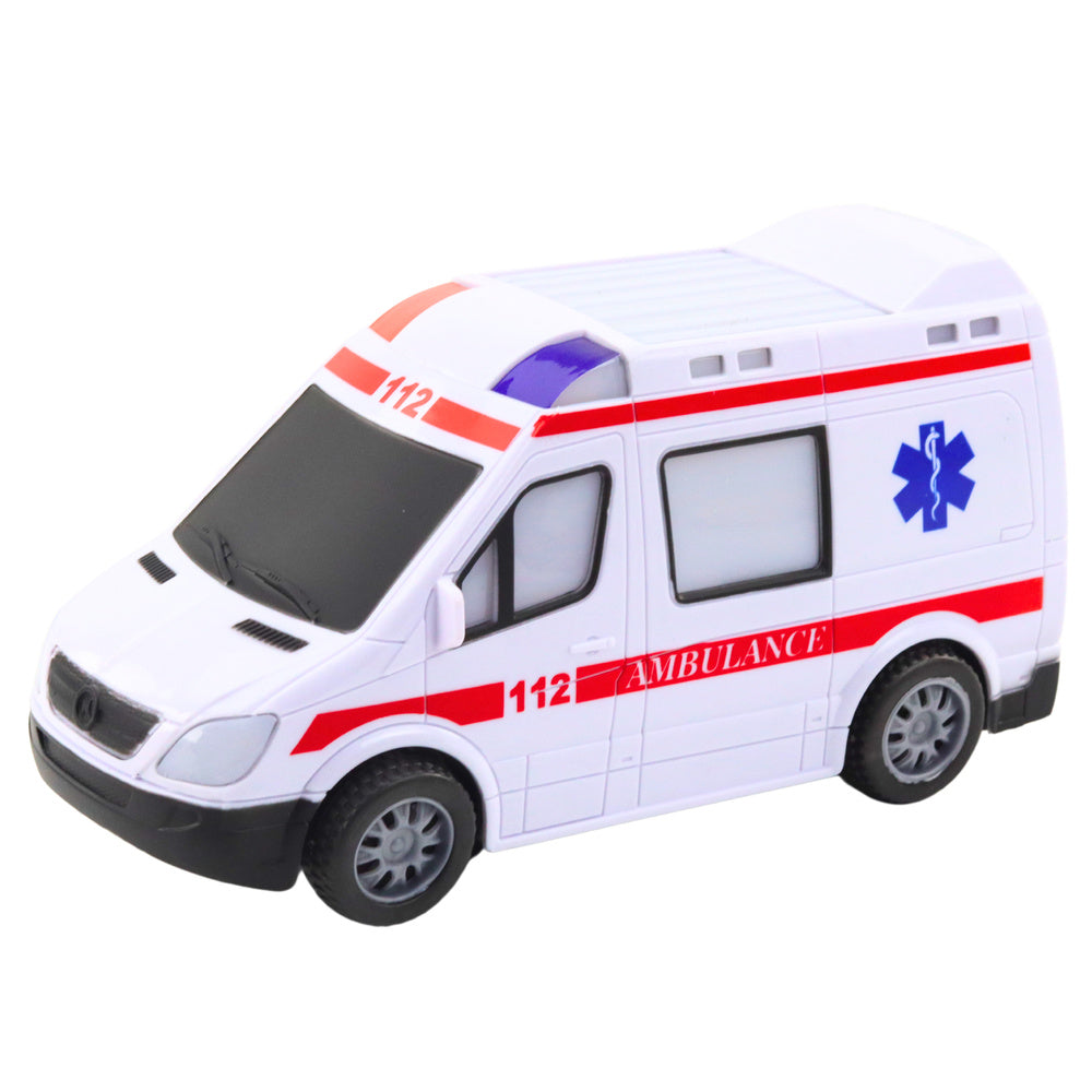 Ambulância a Pilhas Luzes Sons Branco