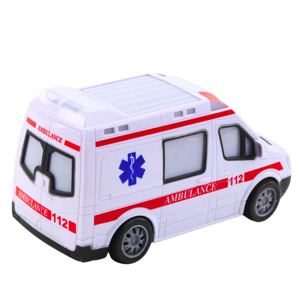 Ambulância a Pilhas Luzes Sons Branco