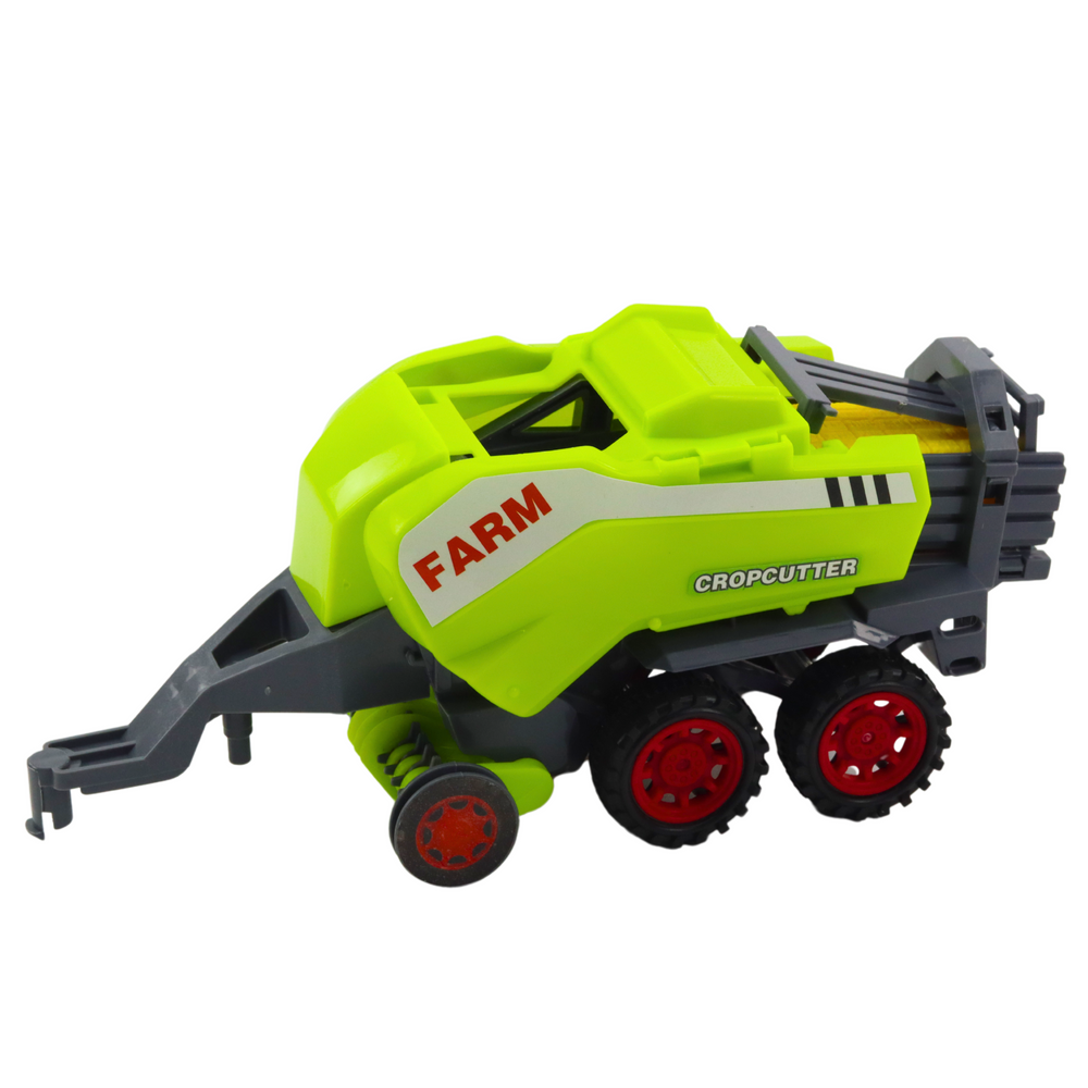Conjunto Trator Agrícola com Enfardadeira Verde