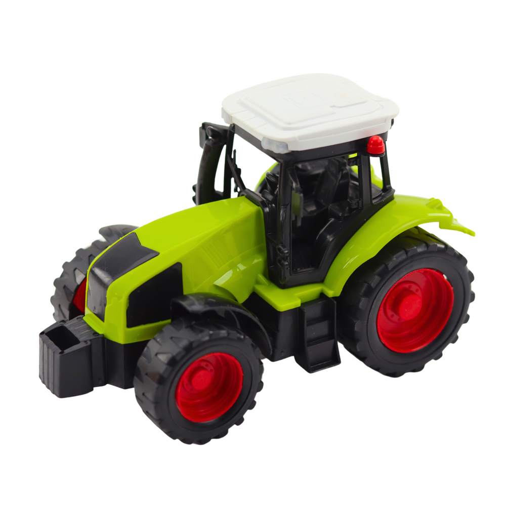 Conjunto Trator Agrícola com Reboque Basculante Verde