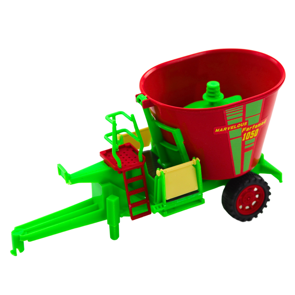 Conjunto Trator Agrícola com Reboque Basculante Verde