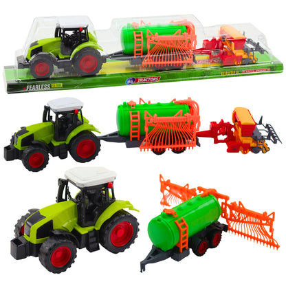 Conjunto Trator Agrícola com Cisterna e Ancinho