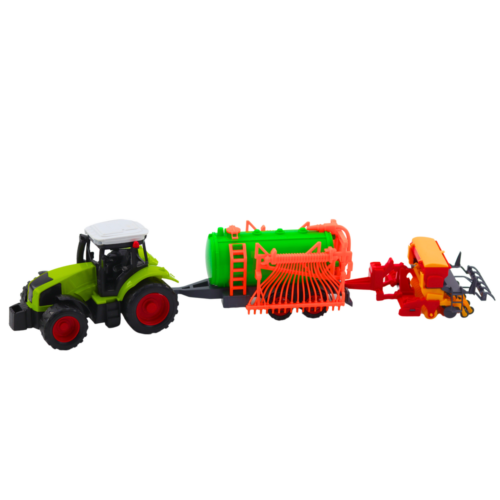 Conjunto Trator Agrícola com Cisterna e Ancinho
