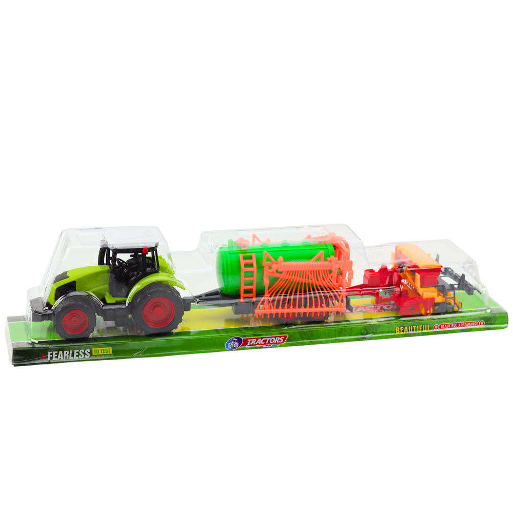 Conjunto Trator Agrícola com Cisterna e Ancinho