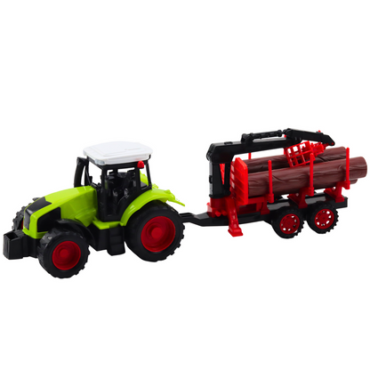 Trator Agrícola com Reboque Transporte de Troncos