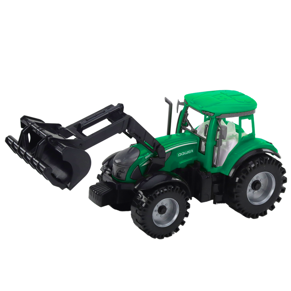 Conjunto Trator com Carregador e Enfardadeira Verde