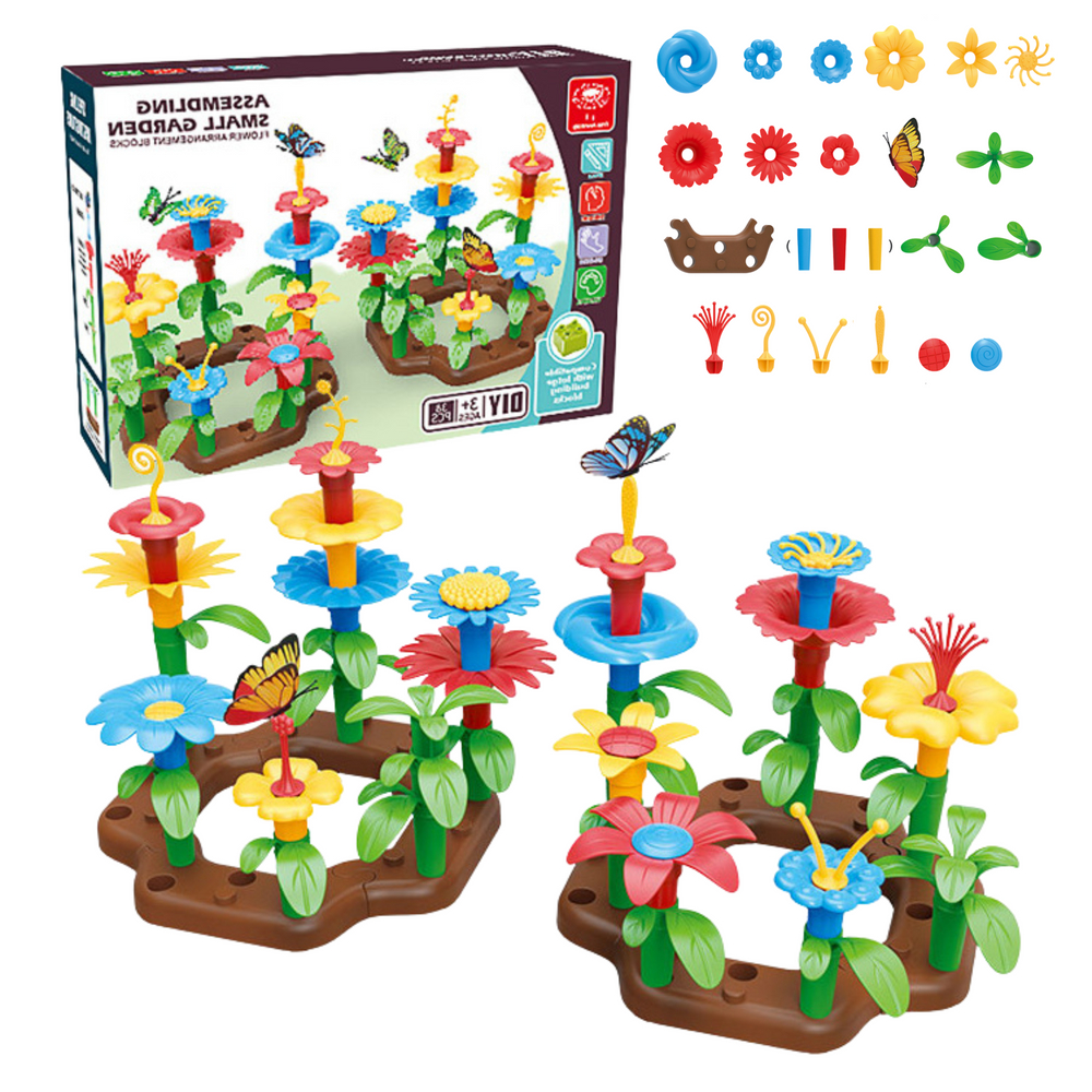 Blocos Construção Jardim Flores DIY 148 Peças