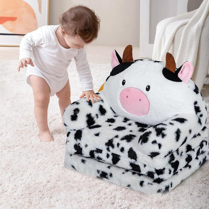 Cadeira Reclinável Infantil 3 Posições Preto Branco 50x50cm