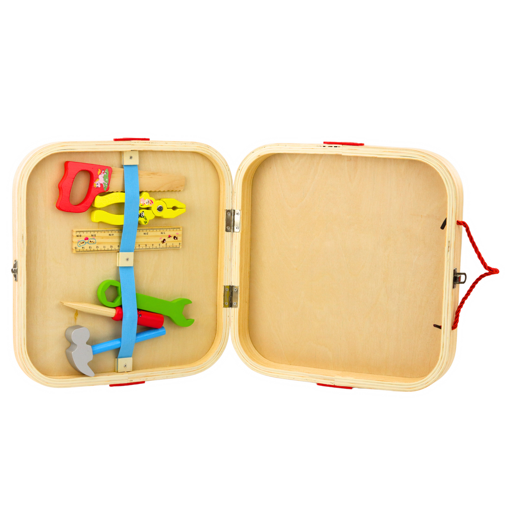 Kit Manualidades Madeira Animais para Montar Mala 59pcs