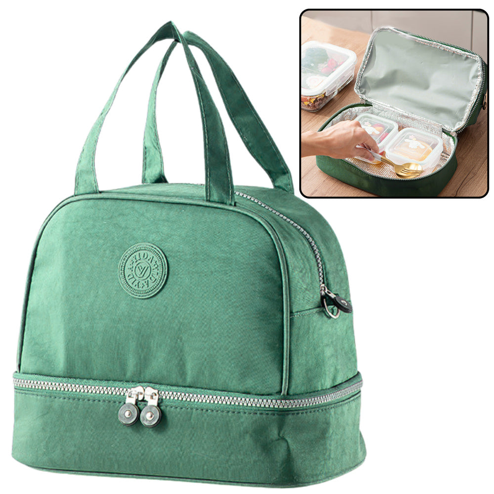 Saco Térmico Almoço com Alça Ajustável Verde 27cm
