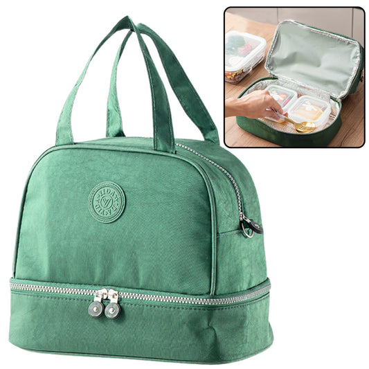 Saco Térmico Almoço com Alça Ajustável Verde 27cm