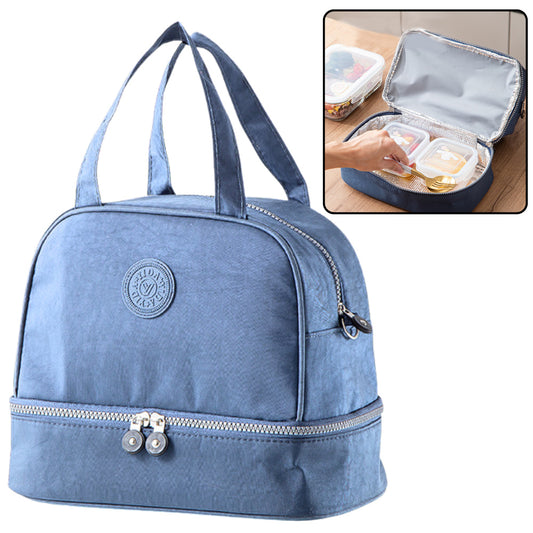 Saco Térmico Almoço com Alça Ajustável Azul 27cm