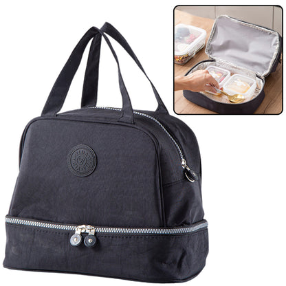Saco Térmico Almoço com Alça Ajustável Preto 27cm