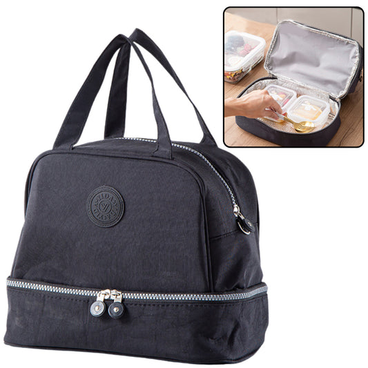 Saco Térmico Almoço com Alça Ajustável Preto 27cm