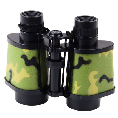 Binóculos Criança Compactos com Cordão Camuflado 8x30