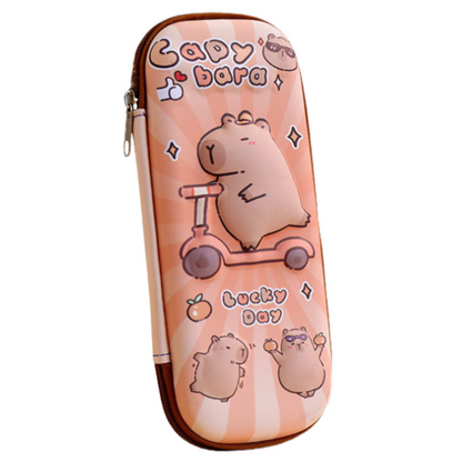 Estojo Escolar Capivara Trotinete 23cm