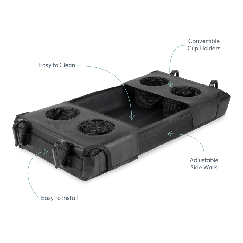 Tabuleiro de snacks/atividades dupla face L4 Flex 2.0 com 2 suportes para copos