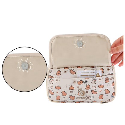 Estojo Escolar Capivara Branco 21cm