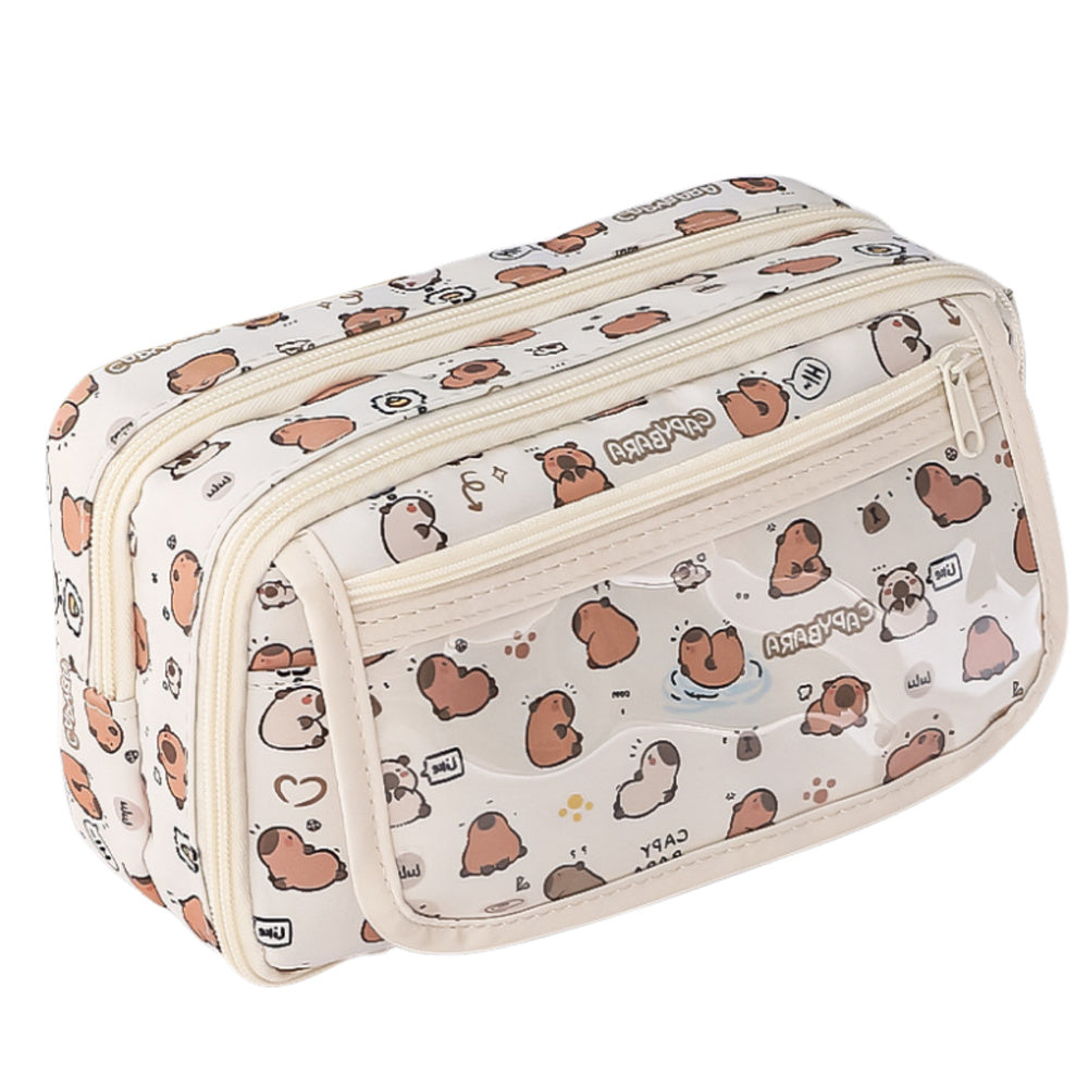 Estojo Escolar Capivara Branco 21cm