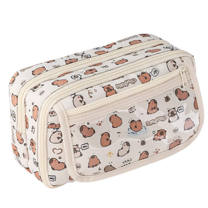 Estojo Escolar Capivara Branco 21cm