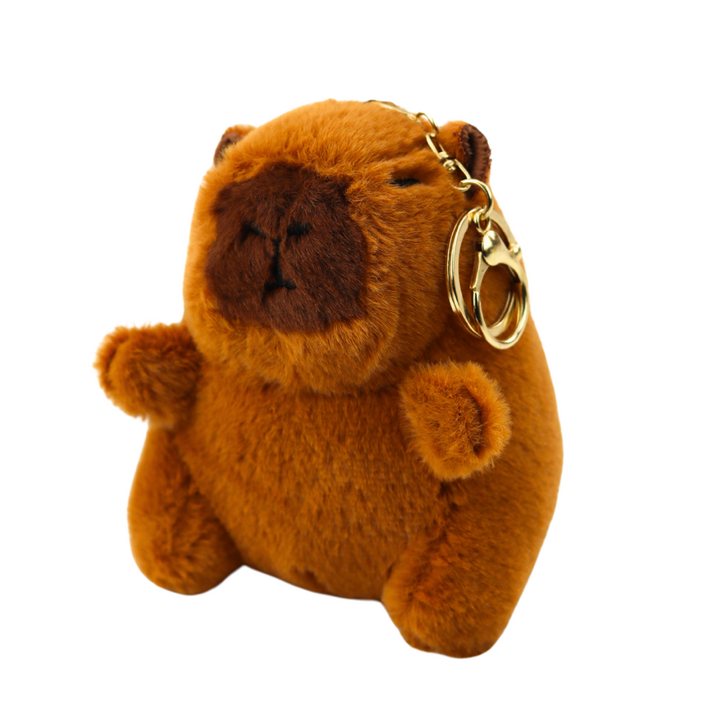 Mochila Escolar Urbana Capivara Porta-Chaves Pins Bege 25L 42cm