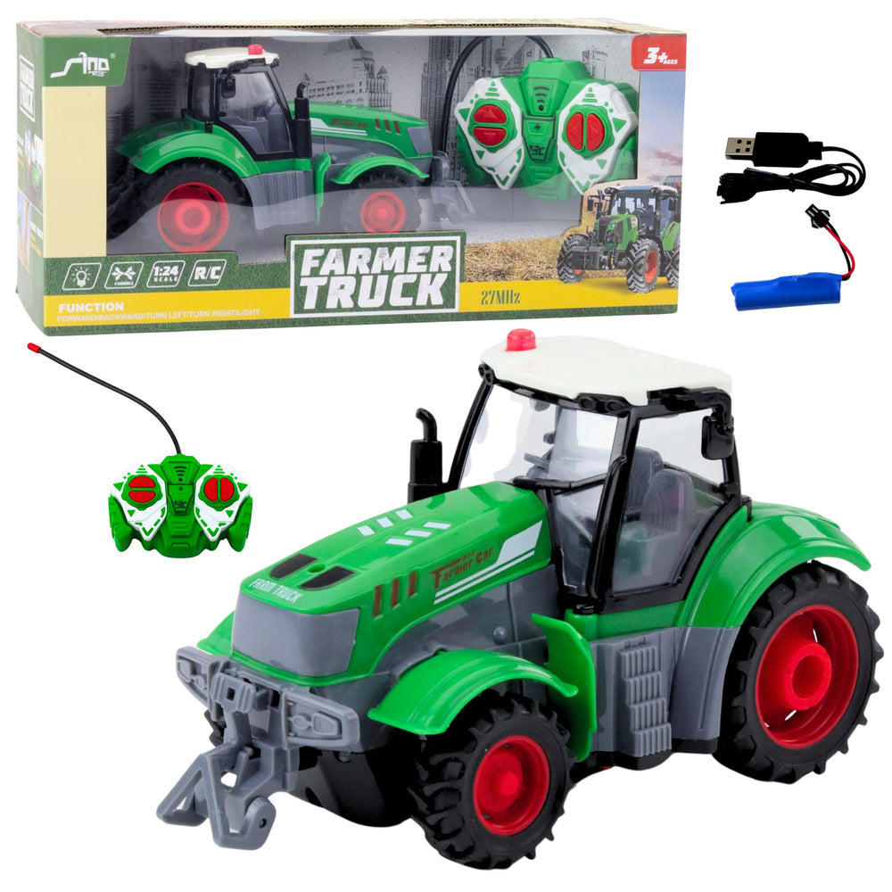 Trator Agrícola RC Telecomandado Verde 1:24
