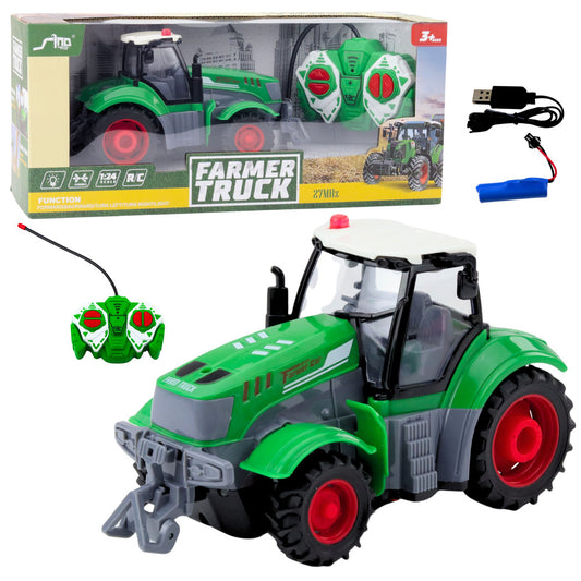 Trator Agrícola RC Telecomandado Verde 1:24