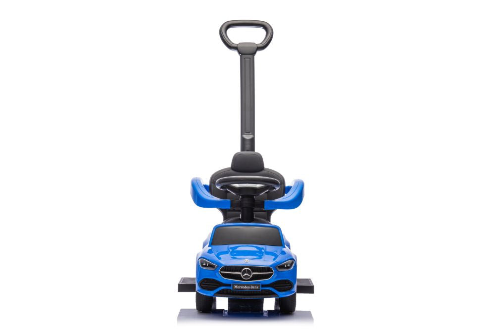 Carro Ride-On Mercedes 3 em 1 com Barra Empurrar Azul