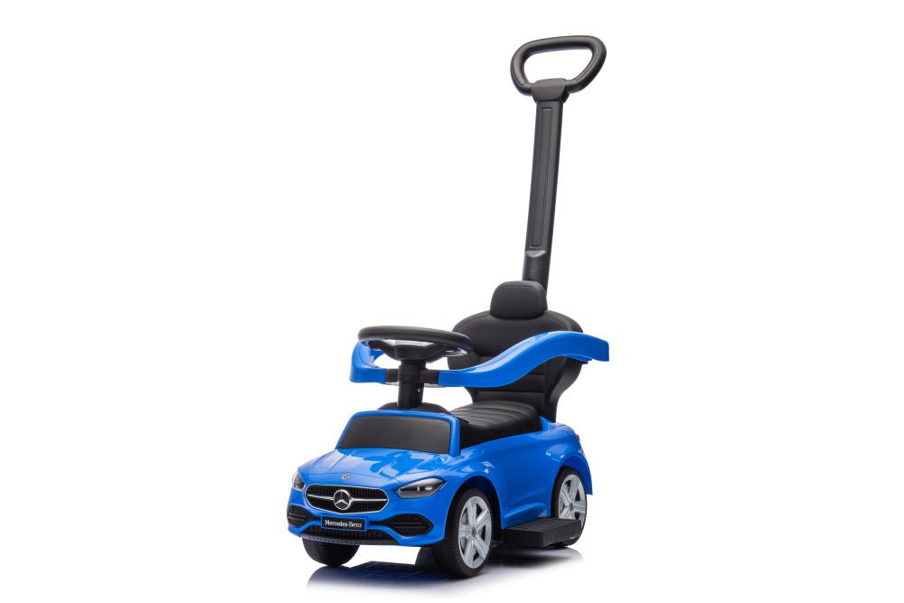Carro Ride-On Mercedes 3 em 1 com Barra Empurrar Azul