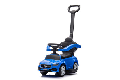 Carro Ride-On Mercedes 3 em 1 com Barra Empurrar Azul