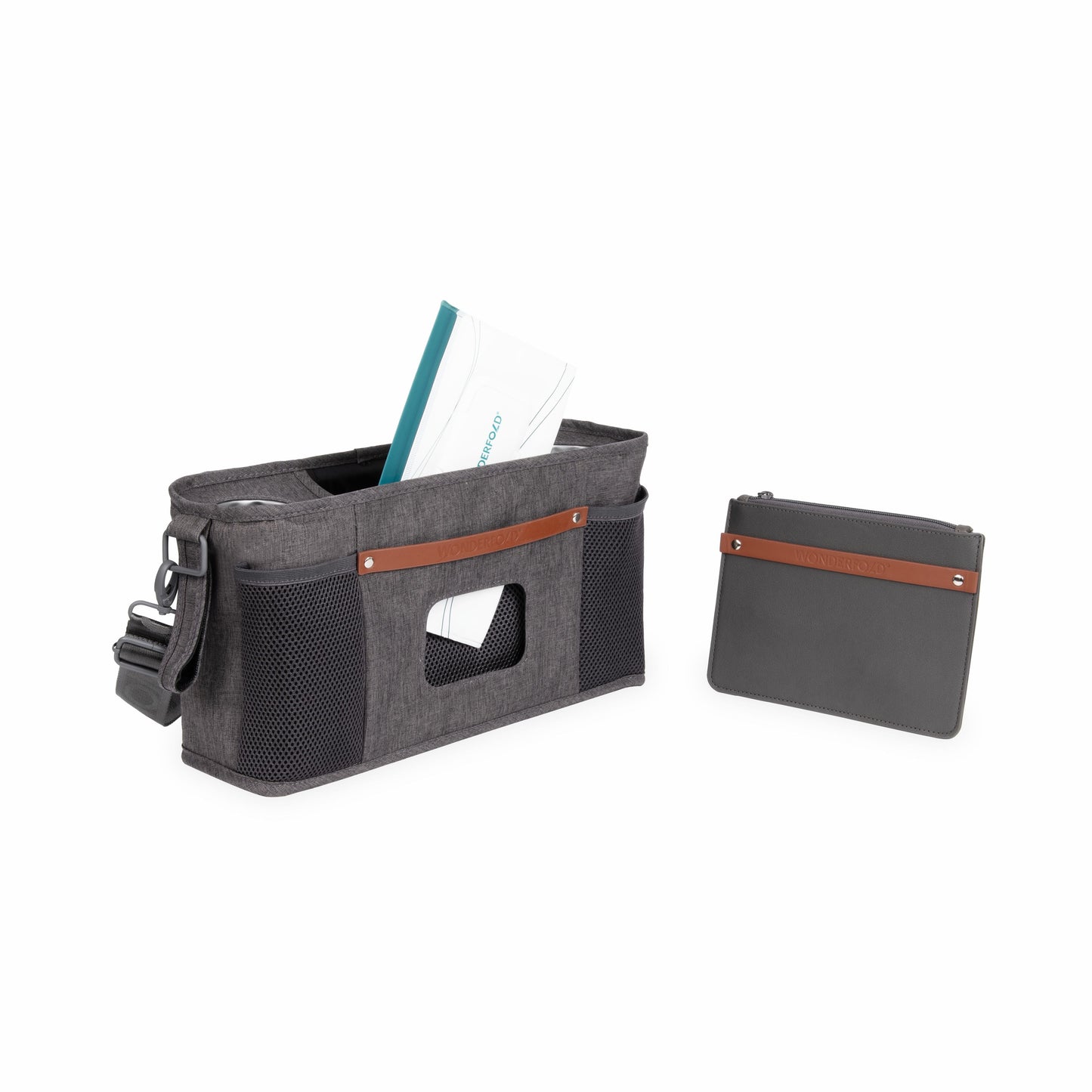 Bolsa com 2 porta-copos térmicos - Cinza