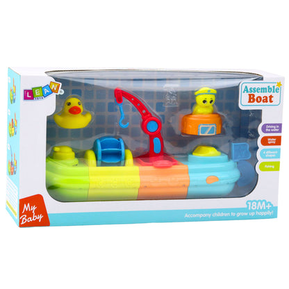 Brinquedo Banho Barco Grua Gancho Pato Tartaruga Colorido