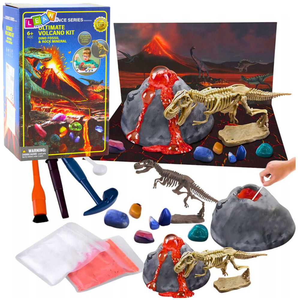 Kit Educativo Vulcão em Erupção Dinossauros