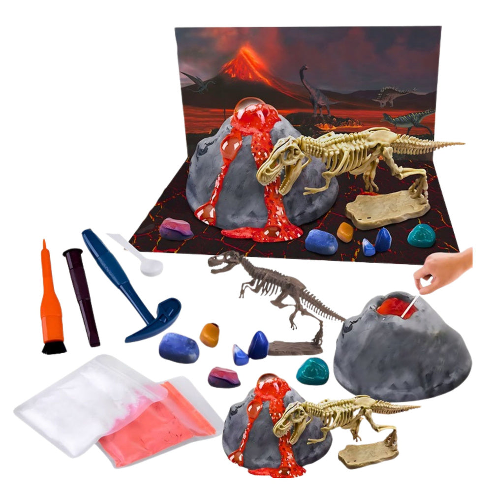 Kit Educativo Vulcão em Erupção Dinossauros