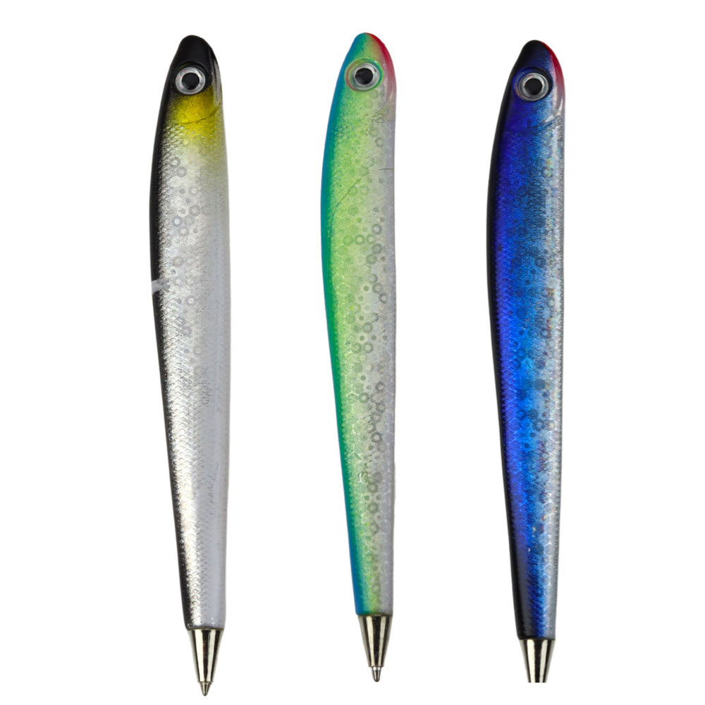 Caneta Esferográfica Peixe Brilho Azul 12.5cm (1 unidade, sortido)