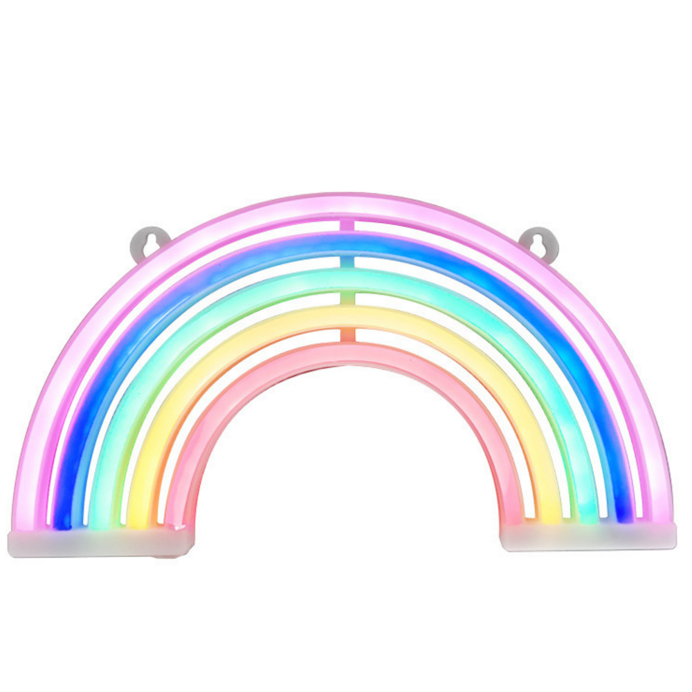 Luz Noturna LED Neon Arco-Íris a Pilhas