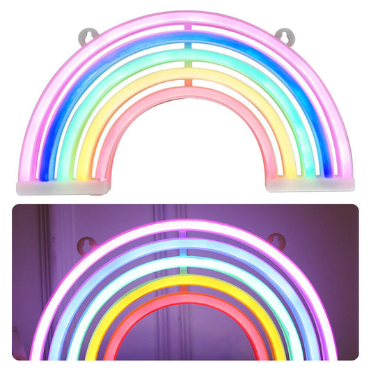Luz Noturna LED Neon Arco-Íris a Pilhas